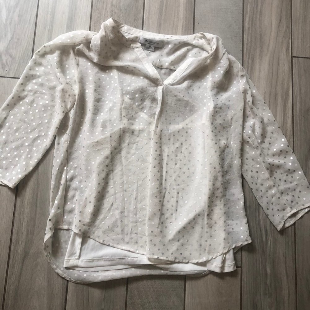 Liz Claiborne petite medium sheer blouse